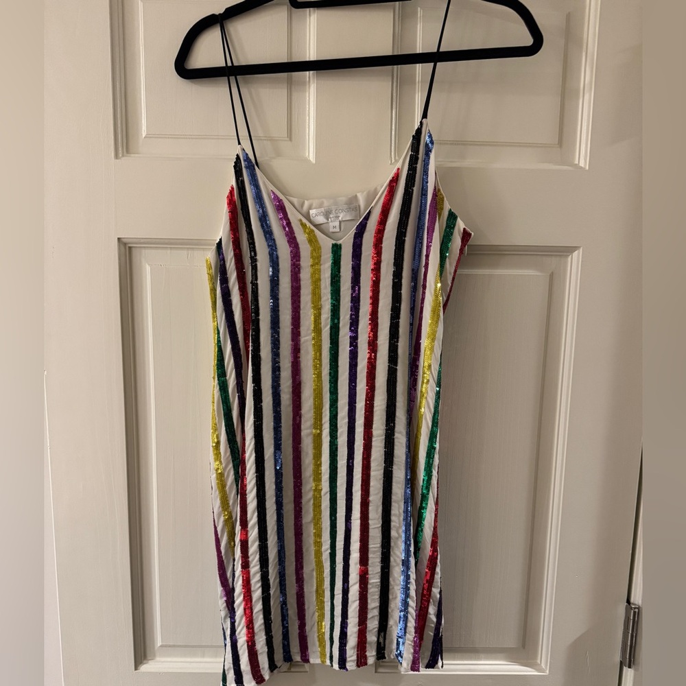 Caroline Constas Multicolor Striped Mini Dress
